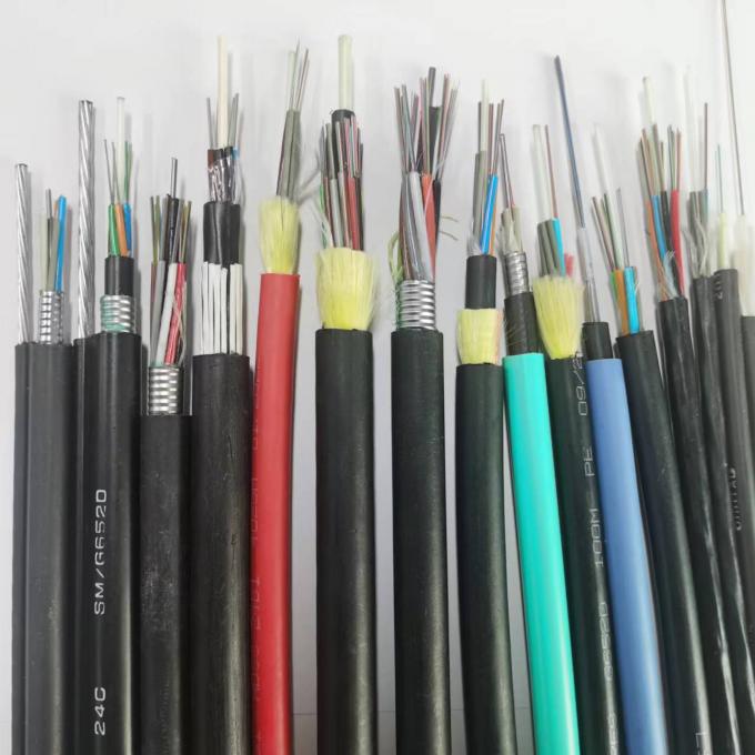 کابل فیبر نوری تک حالته زرهی GYXTW با غلاف HDPE برای استفاده هوایی و داکت 3