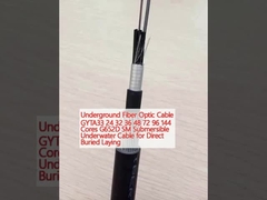 کابل زیرزمینی فیبر نوری GYTA33 24 32 36 48 72 96 144 هسته G652D SM کابل زیرزمینی غوطه ور برای قرار دادن مستقیم دفن