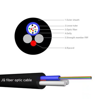 Aerial 12 Core Non-metal Mini ADSS Fiber Cable 6 Hilos Cable