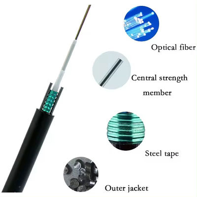 Factory Price 2/4/6/8/12/16/24 core Telecommunication GYXTW Outdoor Communication Cable Single Mode Fiber Optic Cable Wi