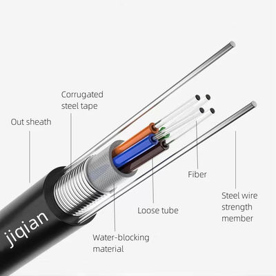 کیفیت  Outdoor Aerial GYXTW Fiber Optic Cable Factory Direct 2 to 24 Core G652D Steel Armored کارخانه