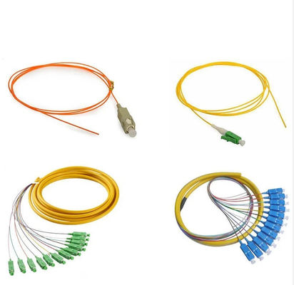 Optical Fiber Pigtail 12-Core SC UPC 0.9mm Multimode FTTH / FTTB For Data Center