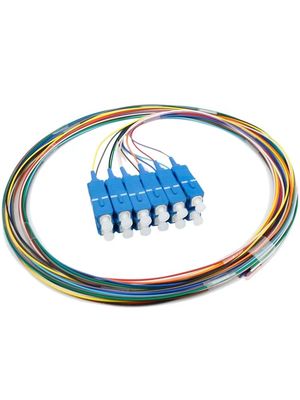 12 Core FTTH Fiber Optic Pigtails SC/LC/ST-UPC/APC Single Mode Colorful for Data centers