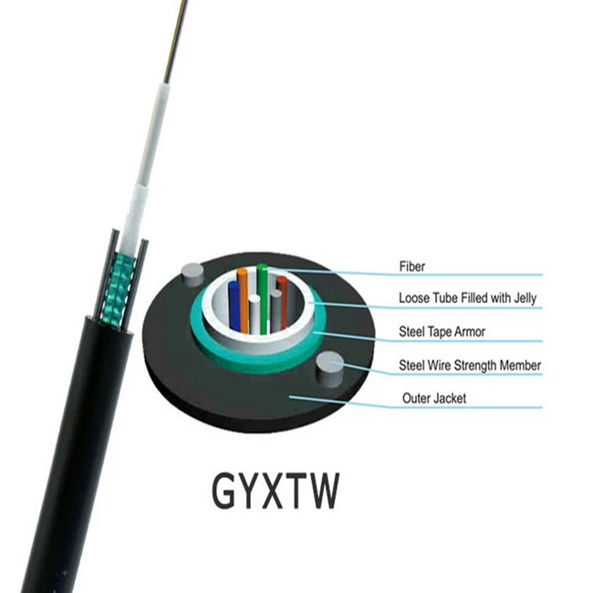 1310nm Outdoor Fiber Optic Cable 4 6 8 12 Cores GYXTW