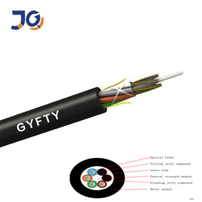کابل زیرزمینی بدون زره GYFTY 24 FO G652D 12 24 48 کابل فیبر نوری