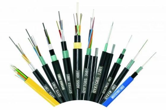 Single Mode G.652D 2-144 Fibers 1km-5km طول کابل فیبر نوری