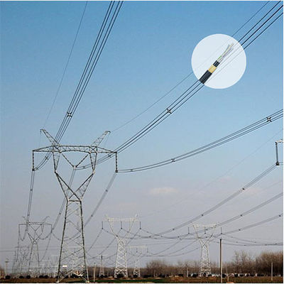 کابل فیبر نوری تک حالت 24 هسته ADSS Span 100m کابل فیبر نوری