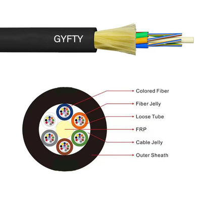 کابل فیبر نوری GYFTY غیر فلزی با روکش ضد جوندگان، 48 و 96 رشته