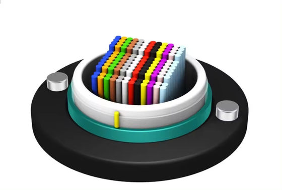 652D 288 هسته HDPE ژاکت بیرونی نوار فیبر نوری کابل چند لوله کابل فیبر نوری بیرونی پر از ژل