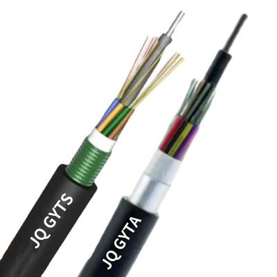 GYTS درب کابلی با فیبر نوری زره دار با حالت تک 24 48 هسته HDPE