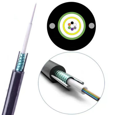 کابل فیبر نوری هوایی زرهی GYXTW در فضای باز 2 ٪ 24 هسته تک حالت G652D 1km Spool