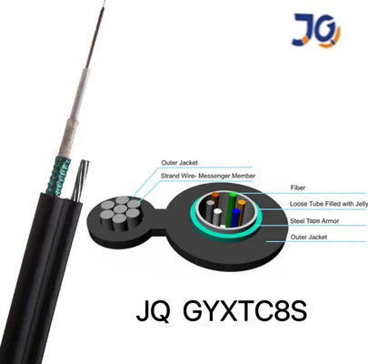 2- 144 هسته تک حالت کابلهای نوری بیرونی زرهی GYXTC8S/GYTC8S هوائی خودپذیر شکل 8 ساختار