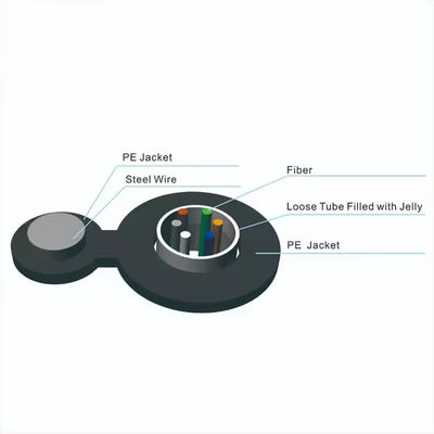 GYXTC8Y GYTC8Y هواپیمای بیرونی خودپذیر شکل 8 کابل فیبر نوری بدون زره