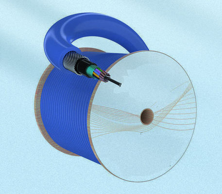 کارخانه LSZH MGTSV33 سیم فولادی زره ای معدن کابل فیبر نوری ضد شعله G652D کابل نوری آبی برای معادن