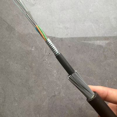 زیرزمینی GYTA33 24 هسته G652D SM زیرزمینی رشته دار زره ای سیم فولاد فیبر کابل