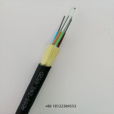 100M 120M 150M Span خود پشتیبانی کابل فیبر نوری ADSS کابل برای هوا