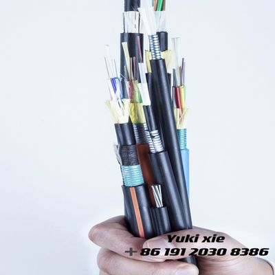 فروش داغ کابل فیبر نوری هوایی تک حالت 12 24 48 96 144 هسته فیبر نوری adss/asu/gyxtw/gyta برای لوله