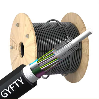 عمده فروشی درب بیرونی غیر فلزی 96 هسته هوانورید G652D GYFTY کابل فیبر نوری با FRP