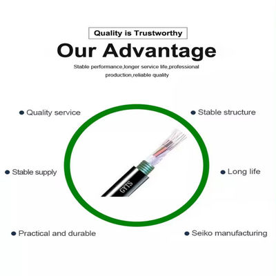 کابل فیبر نوری با نوار زره ای فولادی بیرونی GYTS GYTA 96 هسته کابل فیبر نوری