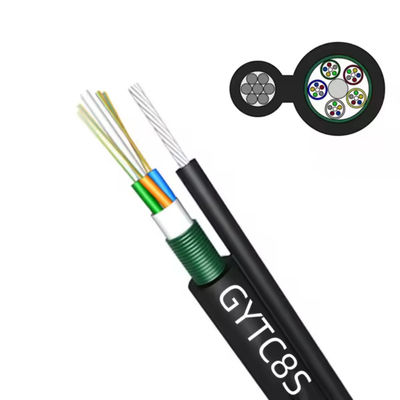 JQ فابریکه در فضای باز خودپذیر شکل 8 کابل نوع GYTC8S GYTC8A 60 هسته 72 هسته کابل فیبر نوری 1 کیلومتر قیمت