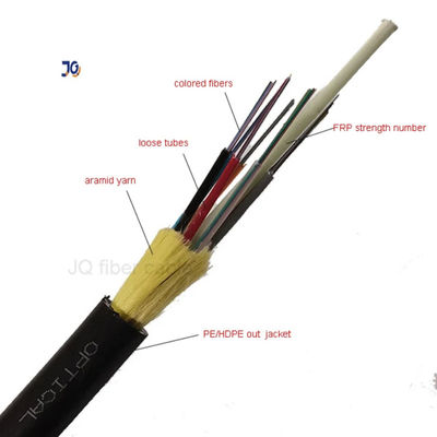 OEM Aerial ADSS Single Jacket 96 Core Single Mode Fiber Optic Cable 1km قیمت برای خطوط برق ولتاژ مختلف