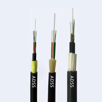 OEM Aerial ADSS Single Jacket 96 Core Single Mode Fiber Optic Cable 1km قیمت برای خطوط برق ولتاژ مختلف