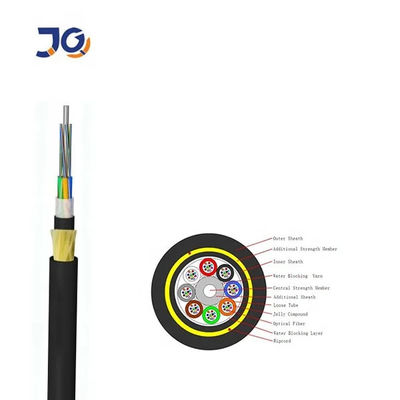 تمام دی الکتریک خودپذیر کابل ADSS هوایی 96 هسته G652d درب بیرونی بدون زره دو جاکت فیبر نوری