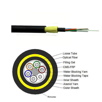 ADSS Premium Double Sheath Fiber Optic Cable Span 400m 24 48 72 96 144 288 هسته ای
