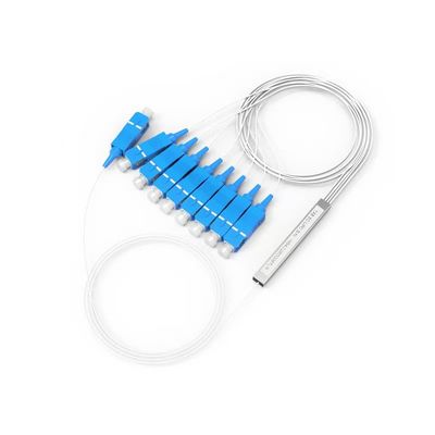 FTTH مینی لوله فولادی جدا کننده PLC برهنه 1x2 1x4 1x8 1x16 جدا کننده فیبر نوری