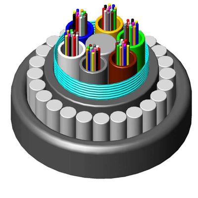 زیر دریایی مستقیم زیر آب دفن شده GYTA33 GYTS33 سیم فولادی کابل فیبر نوری زره دار
