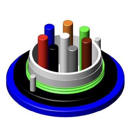 کابل فیبر نوری زرهی مقاوم در برابر آتش MGTSV MGXTSV سیم ارتباطی مقاوم در برابر شعله درجه معدن