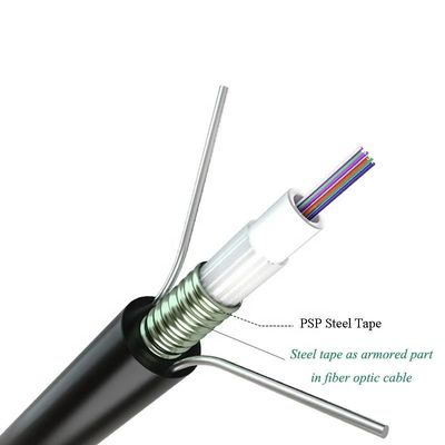 GYXTW 4B1 Single Mode Armored Fiber Optic Cable برای استفاده هوایی