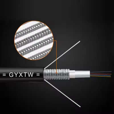 GYXTW 4B1 Single Mode Armored Fiber Optic Cable برای استفاده هوایی