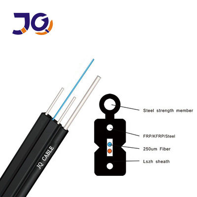 کابل قطره ای فیبر نوری داخل و خارج از منزل FTTH GJYXFCH GJXFH 1 2 4 هسته LSZH