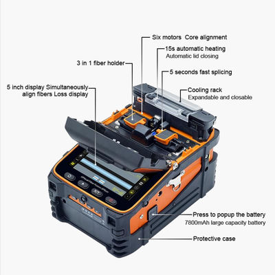 AI-9 Fusion Splicing Fiber Fusion Splicer ماشین های اسپلایس فیبر نوری فولتر فولتر اتوماتیک