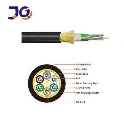 ADSS Single Jacket Aerial Fiber Optic Cable Single Mode Aramid Yarn Strength Outdoor Overhead Installation FTTx مخابرات