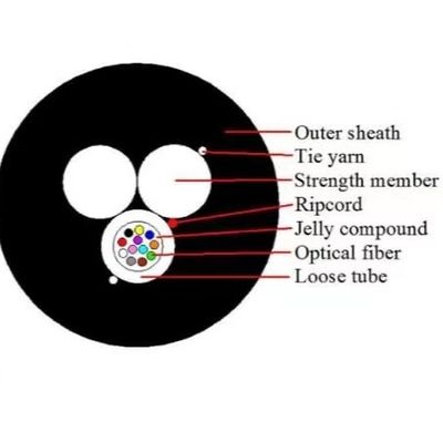 ASU خودپذیر کابل فیبر نوری یونیتوب در فضای باز کابل نوری بلند مدت تک حالت