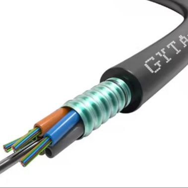GYTA Fiber Optic Cable Outdoor Single Mode G652D 12 24 Core Aluminum Armored For Duct Direct Burial