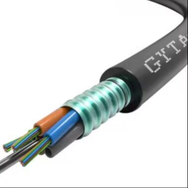 درب بیرونی GYTA کابل فیبر نوری تک حالت G652D 12 24 هسته لوله هوایی جهانی تولید مستقیم کارخانه