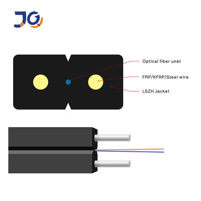 ژاکت LSZH تولید کننده کابل فیبر نوری فیبر نوری 2 کیلومتر / درام FTTH