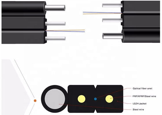 کابل فیبر نوری 20 کیلوگرم بر کیلومتر G657A1 FRP FTTH