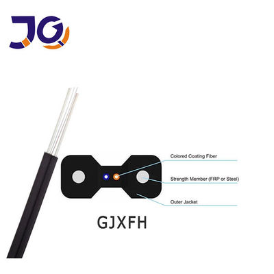 1/2/4 هسته کابل قطره ای فیبر نوری داخلی GJXH-2B6 FTTH g657A2 LSZH جاکت