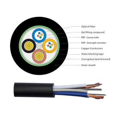 کابل هایبریدی فیبر نوری OPLC با هادی های مس برای FTTH