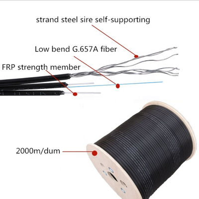 ژاکت LSZH کابل فیبر نوری FTTH استحکام Kfrp