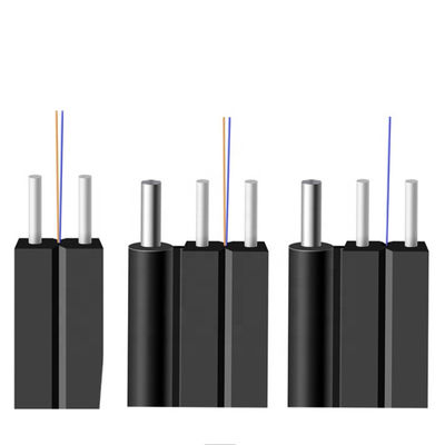 کابل فیبر نوری هوایی تخت تک حالته G657A1 چهار هسته‌ای FTTH داخلی