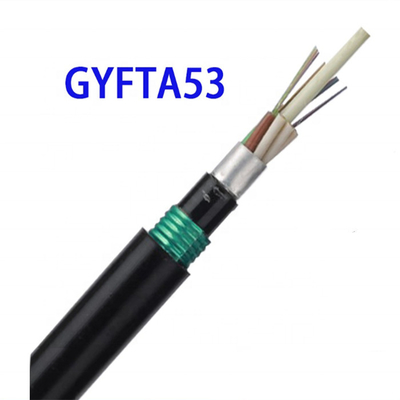 کابل فیبر نوری تک حالت G652D 24 48 هسته ی مستقیم خاکسپاری