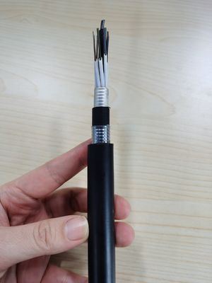 غلاف دوگانه کابل فیبر نوری زیرزمینی مدفون 196 هسته ای تک حالته G652d