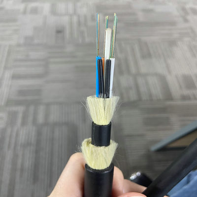 All Dielectric Self - پشتیبانی از G652d Adss 4 Core Cable Adss Fiber Optic with High Voltage