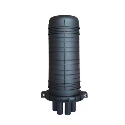 بسته شدن گنبد اسپلایس نوری عمودی 1 در 4 خروجی کابل آب بندی مکانیکی بسته بندی فیبر نوری جعبه اسپلایس